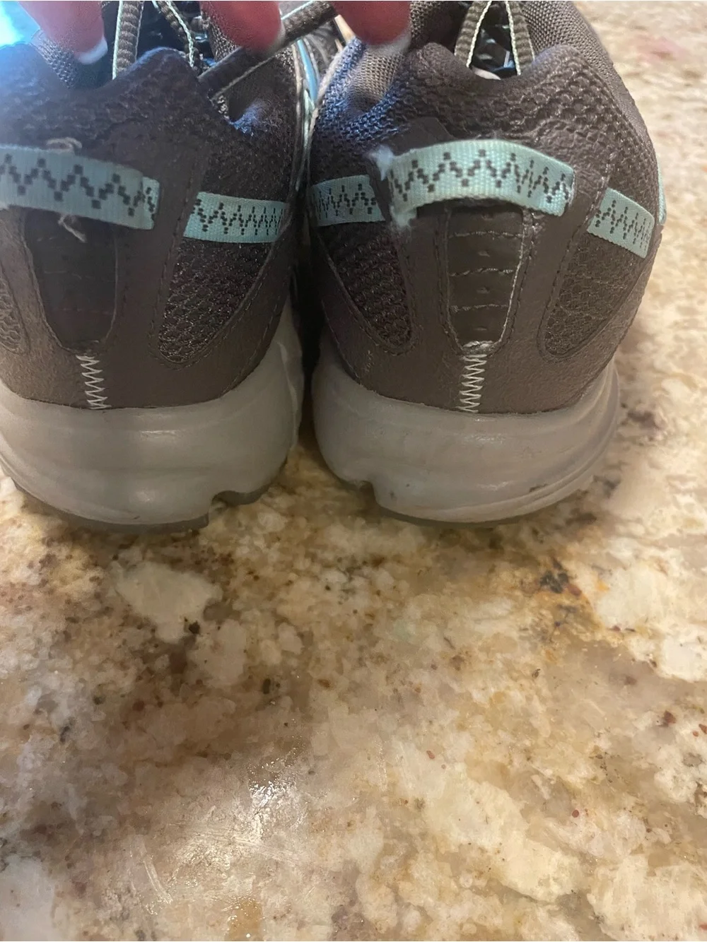New balance Women's grey Athletic Running Shoes with Teal Accents
